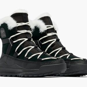 Sorel Women's Black Green and White Winter Boots